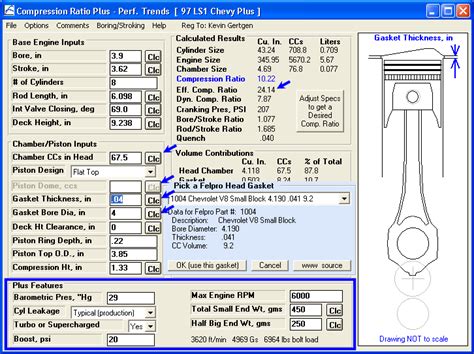 small engine compression calculator